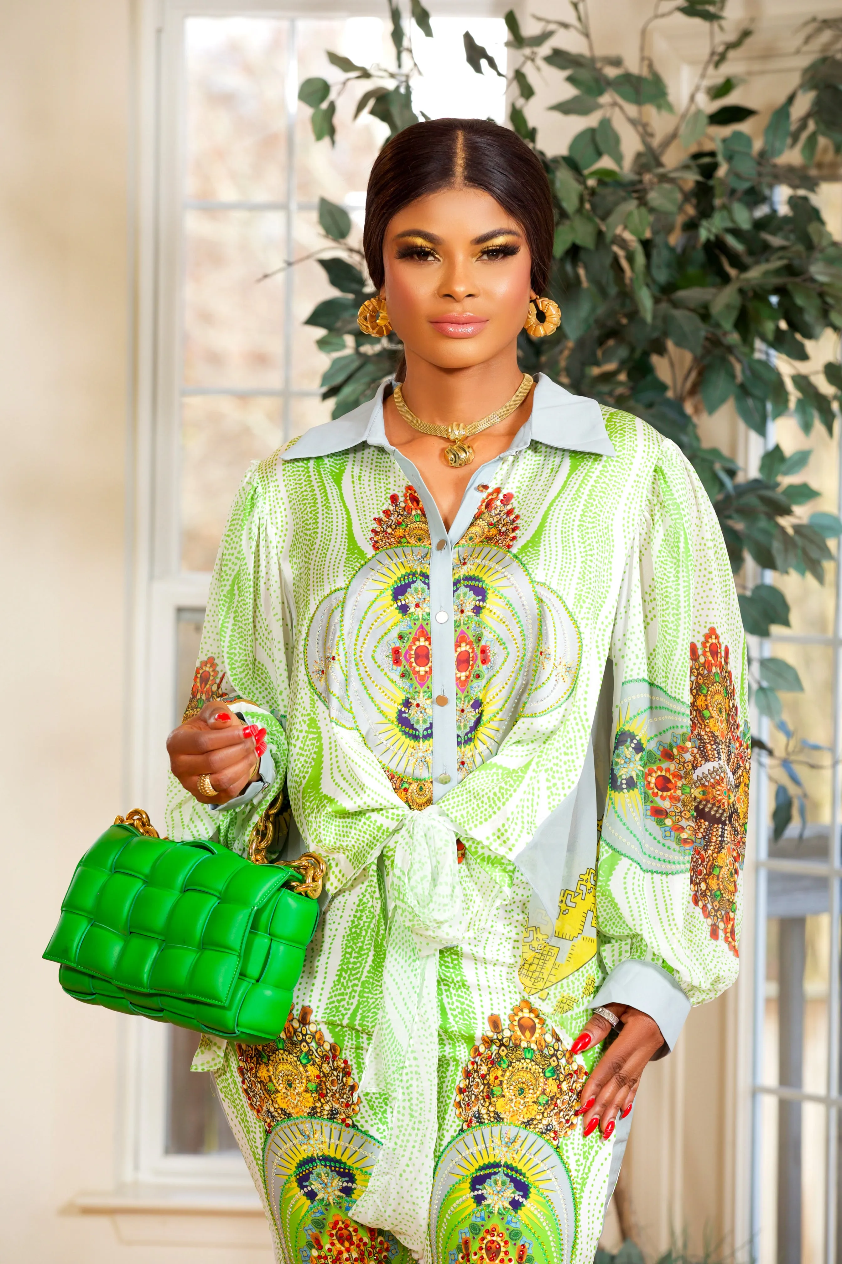 2piecs Palazzo pant set( LEMON)
