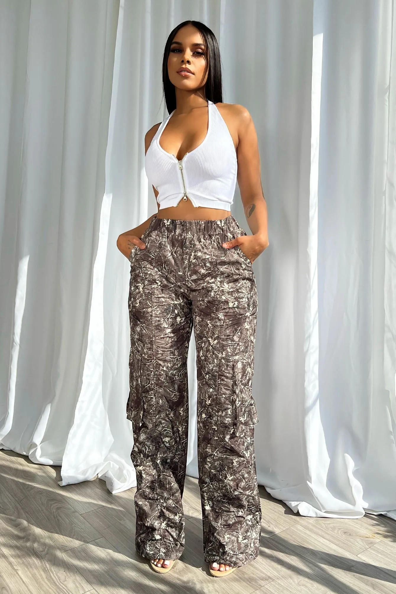 Austin Nylon Camo Baggy Pants