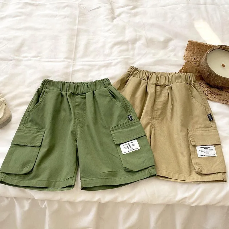 Baby Kid Boys Solid Color Shorts