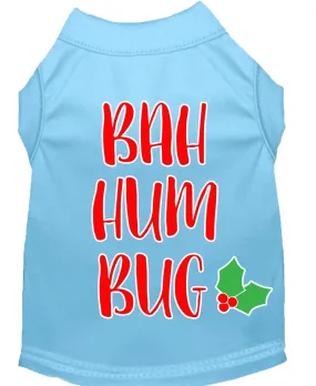 Bah Humbug Screen Print Dog Shirt Baby Blue Xxxl