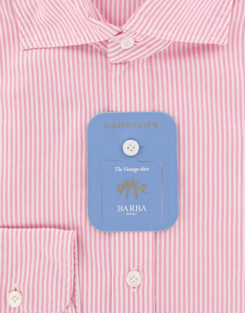 Barba Napoli Pink Shirt - Extra Slim - 17 US / 43 EU