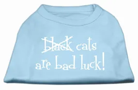 Black Cats are Bad Luck Screen Print Shirt Baby Blue S (10)
