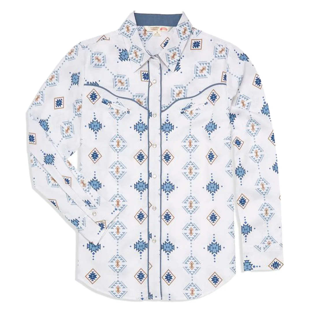 Cumberland Outfitters Women's Aztec Print Western Snap Shirt