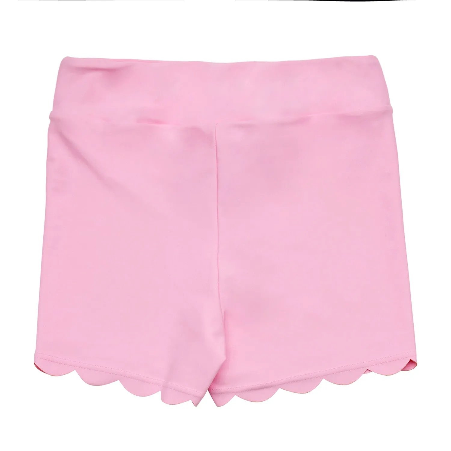 Emily: Scalloped Hem Active Short in Pink