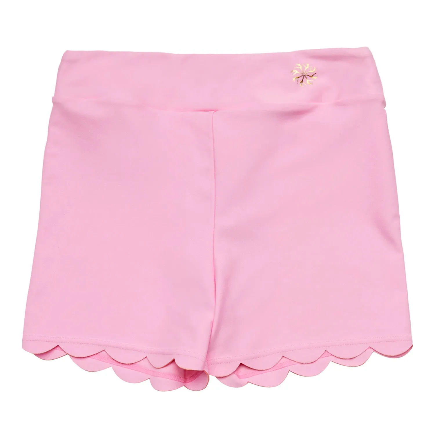 Emily: Scalloped Hem Active Short in Pink