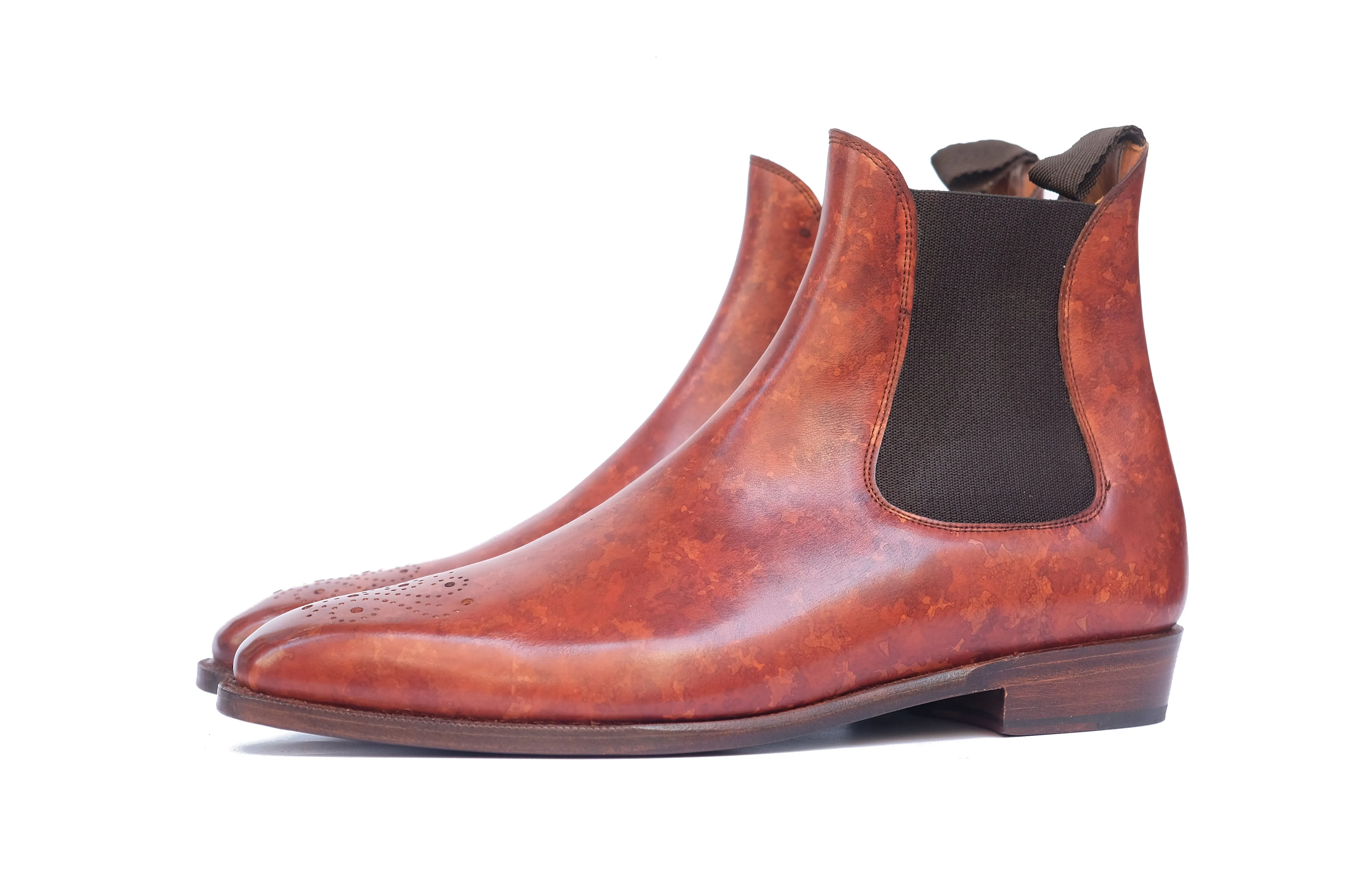Fairmont - MTO - Gold Marble Patina - MGF Last - Single City Rubber Sole