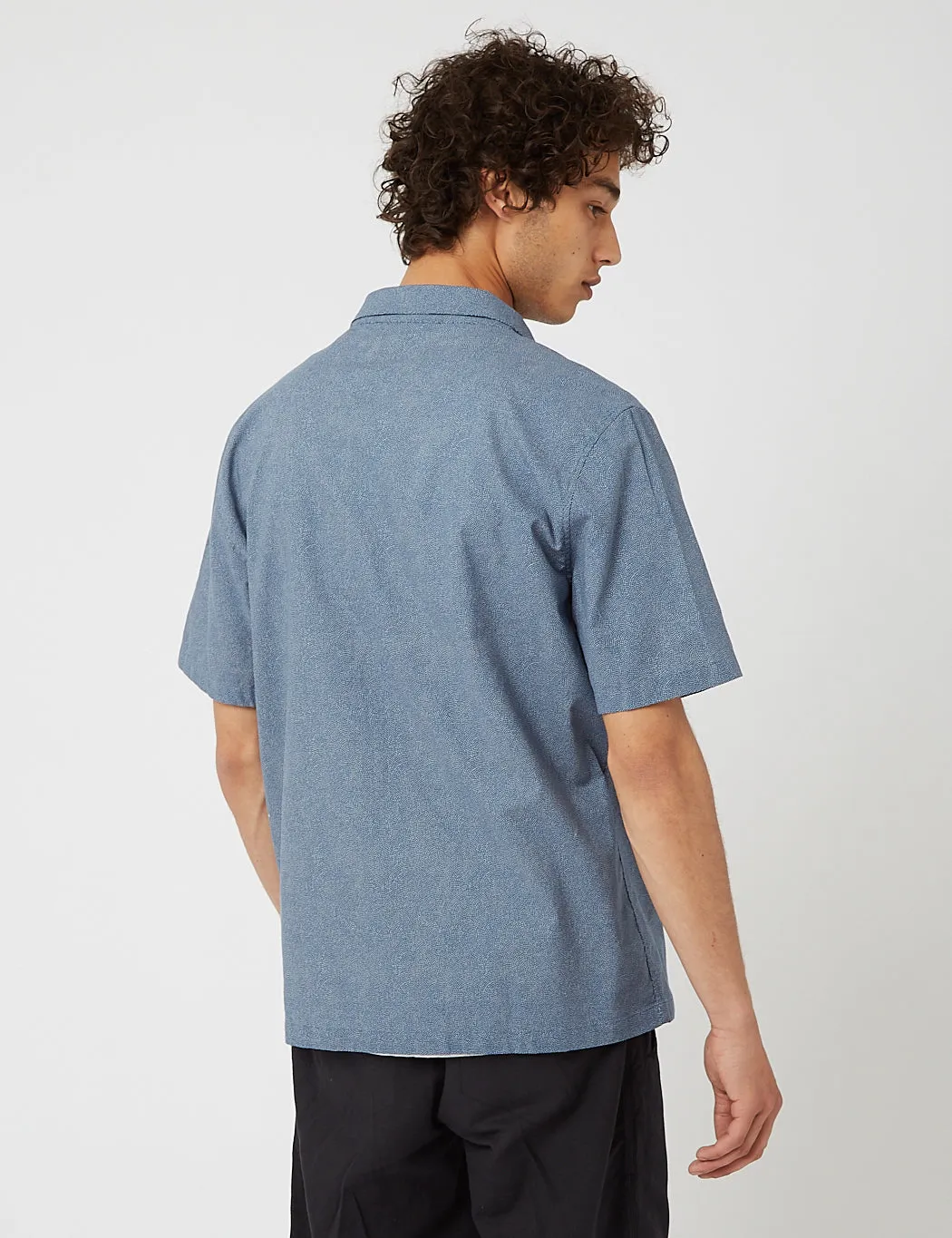Folk Raft Shirt - Woad Micro Dot