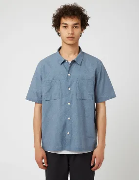 Folk Raft Shirt - Woad Micro Dot
