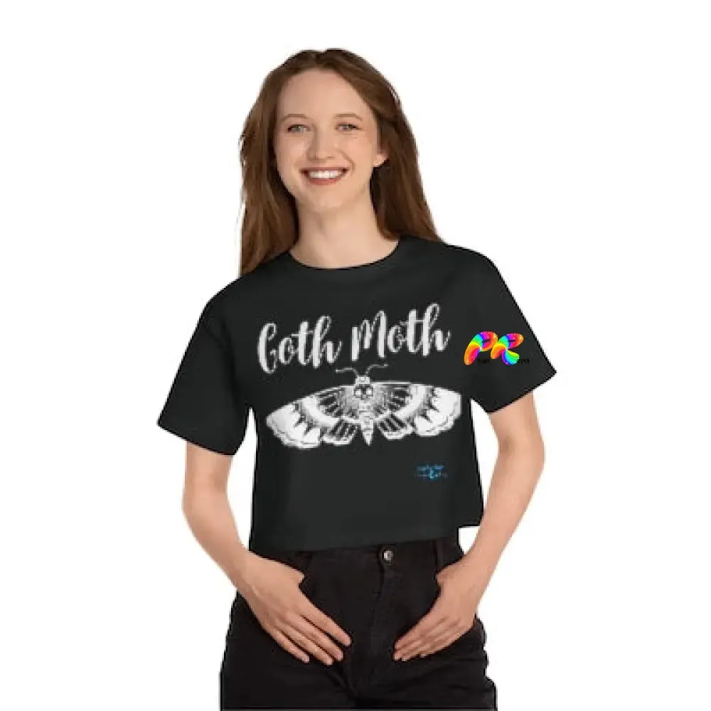 Goth Moth Champion Women's Cropped T-Shirt