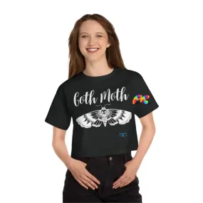 Goth Moth Champion Women's Cropped T-Shirt