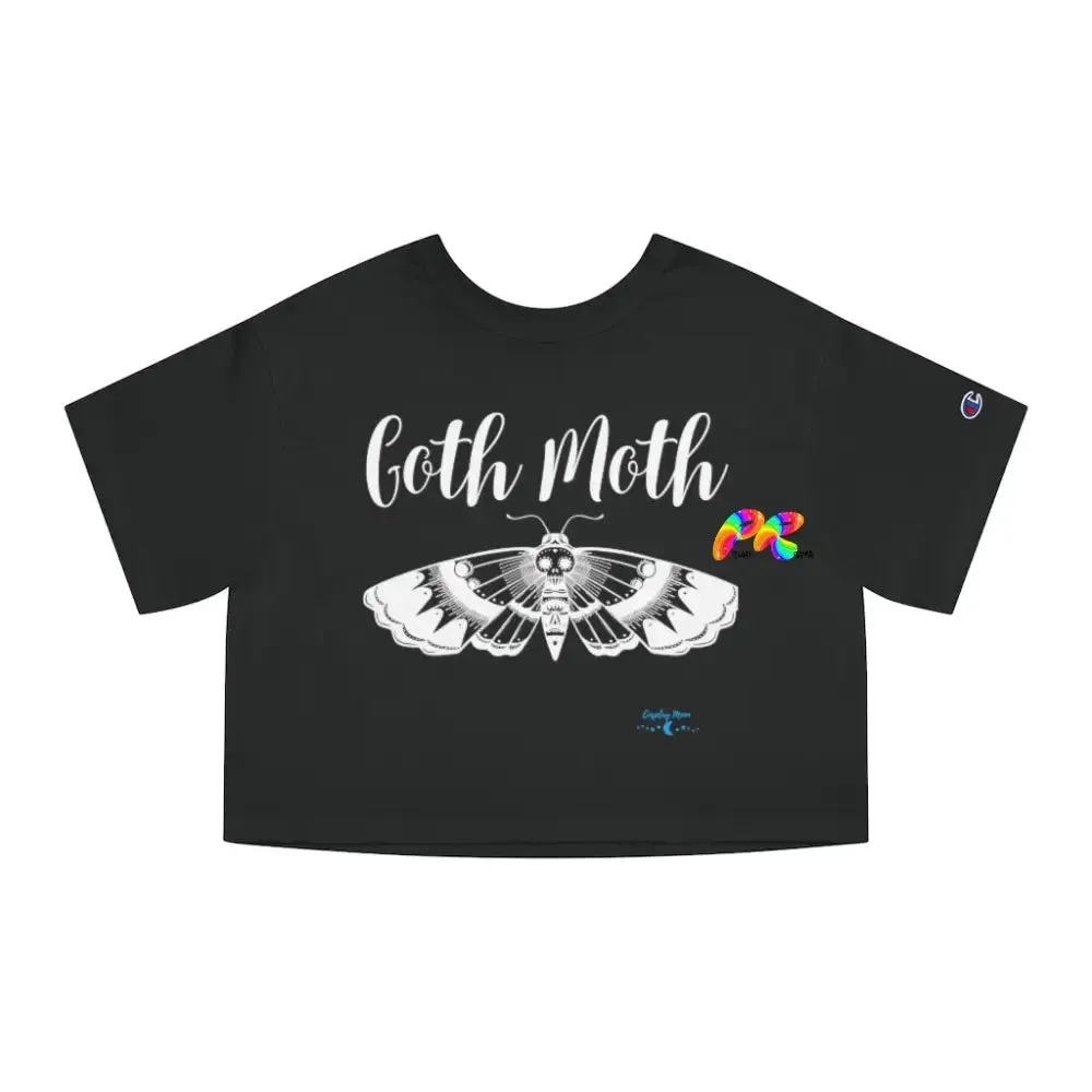 Goth Moth Champion Women's Cropped T-Shirt