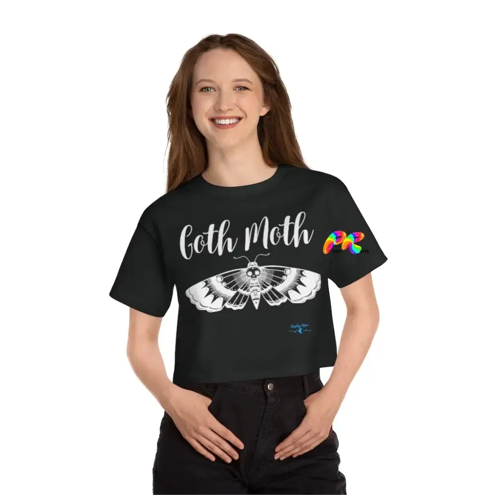 Goth Moth Champion Women's Cropped T-Shirt