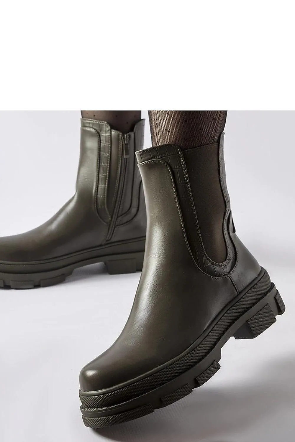 Green trappers on rubber sole