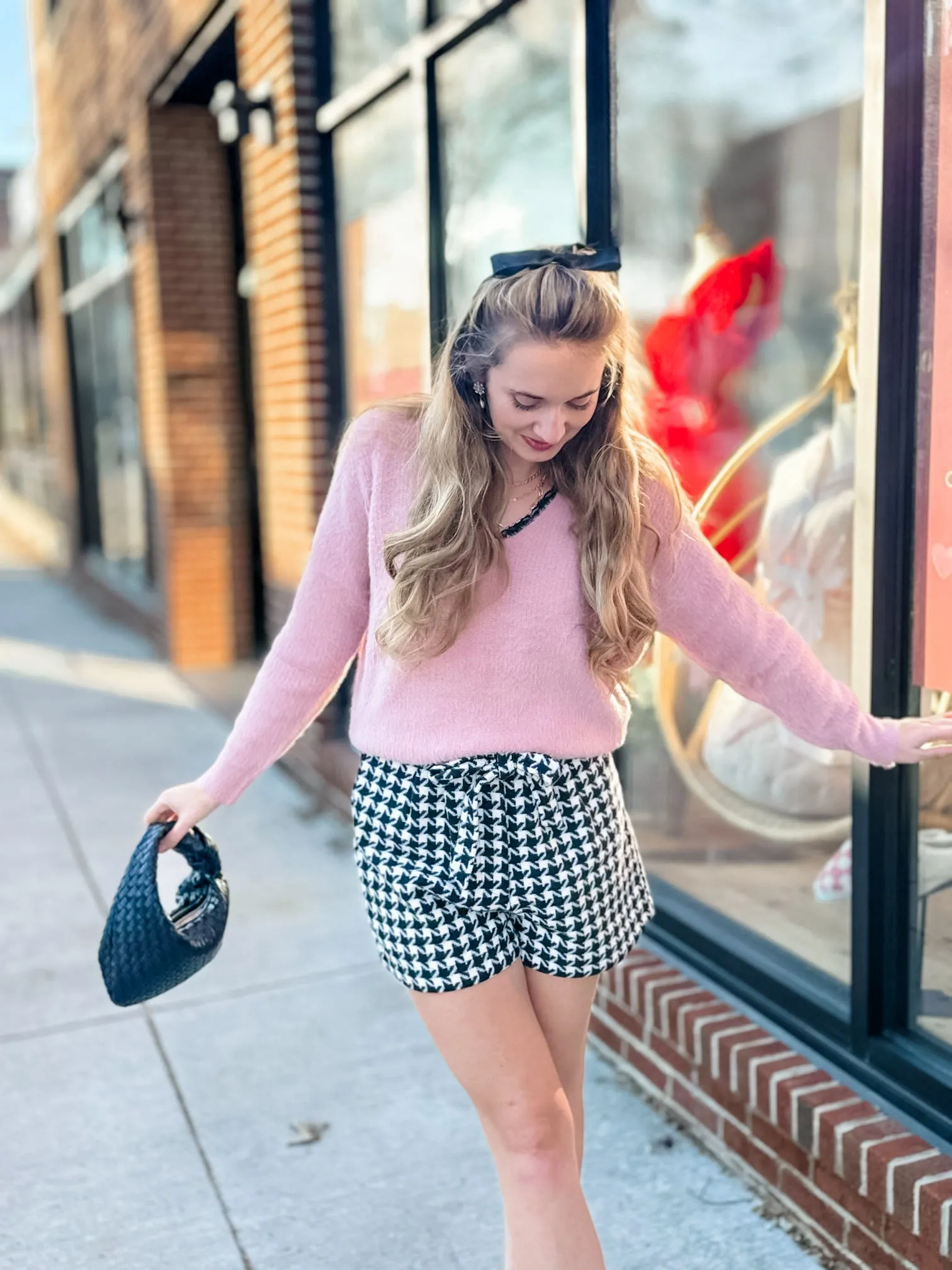Houndstooth Wooven Shorts