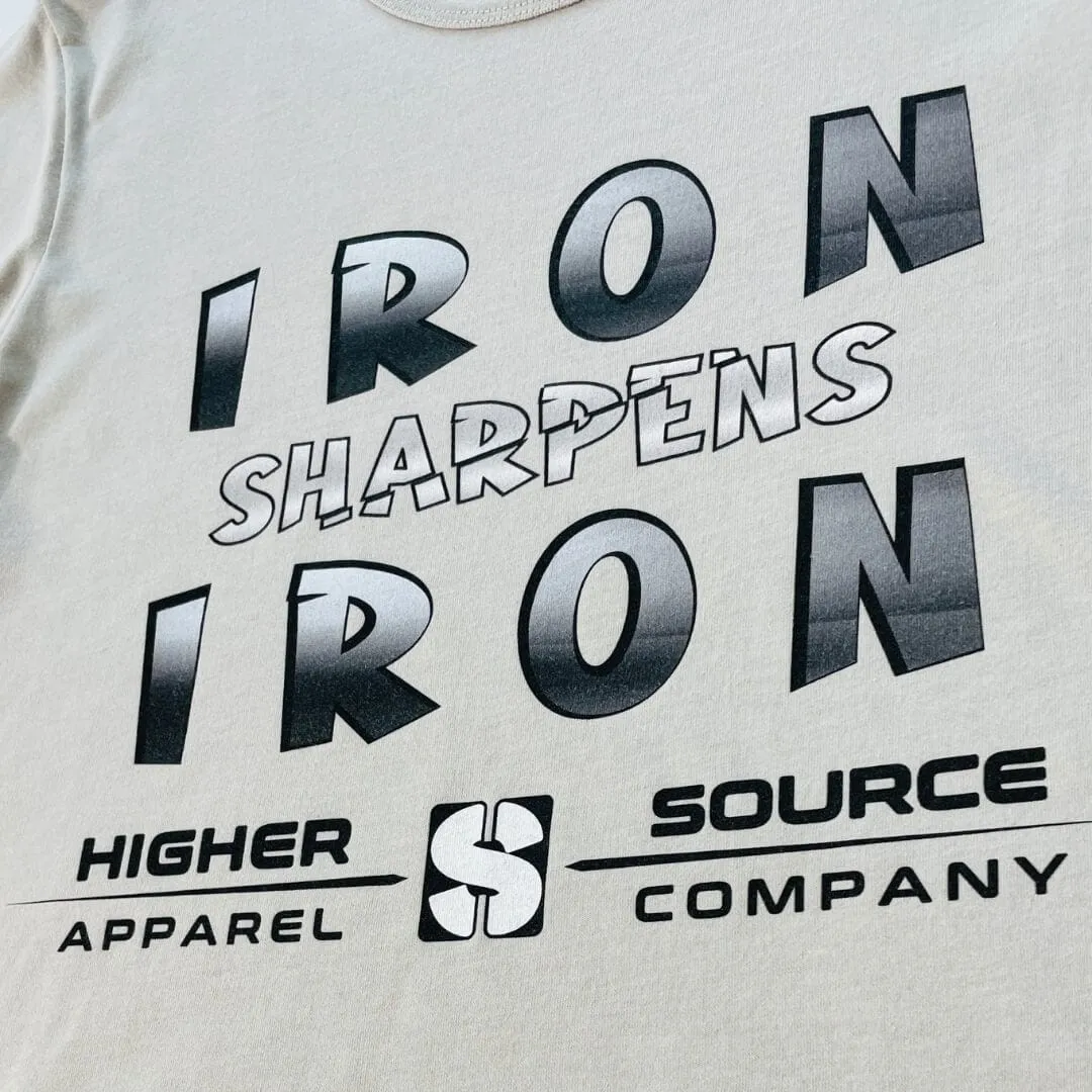 Iron Sharpens Iron Curved Hem T Shirt - Cool Grey / Heather - American Silver