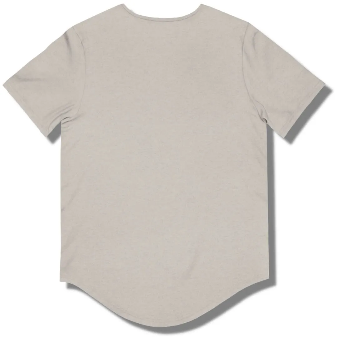 Iron Sharpens Iron Curved Hem T Shirt - Cool Grey / Heather - American Silver
