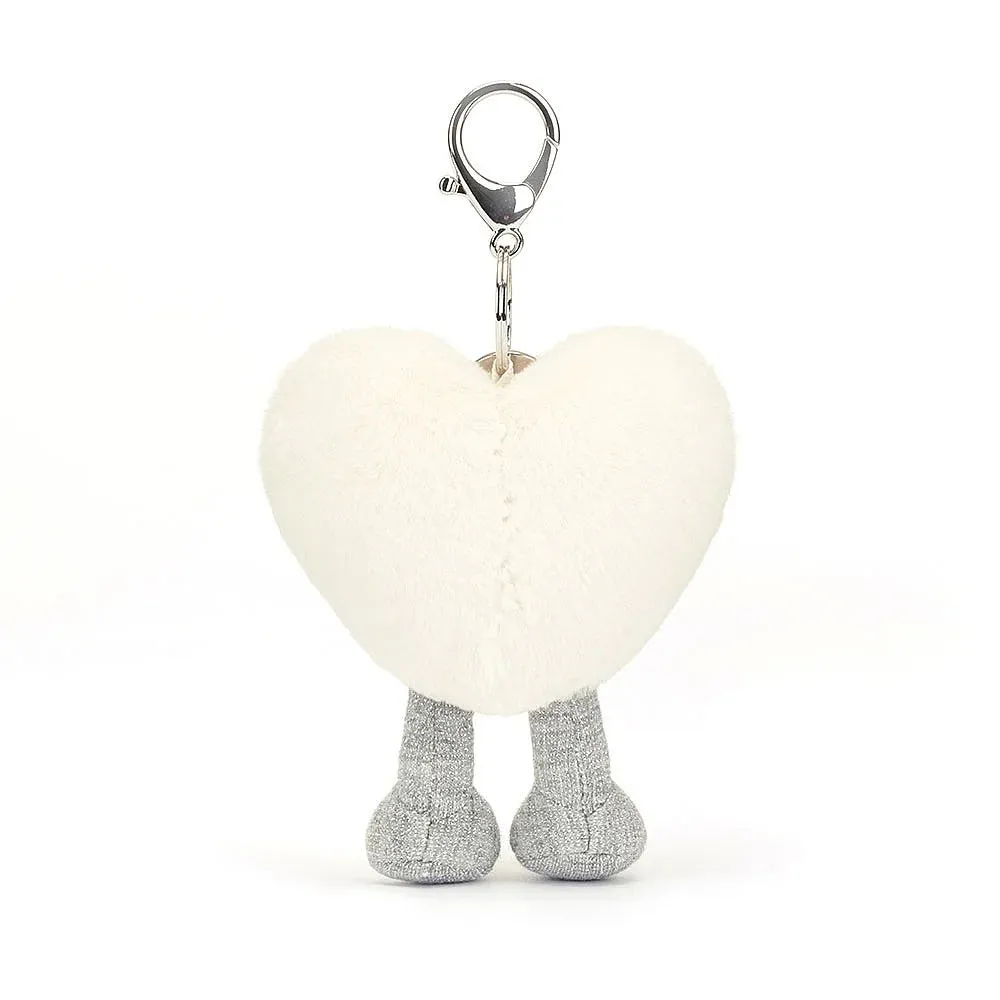 Jellycat Amuseable Cream Heart Bag Charm