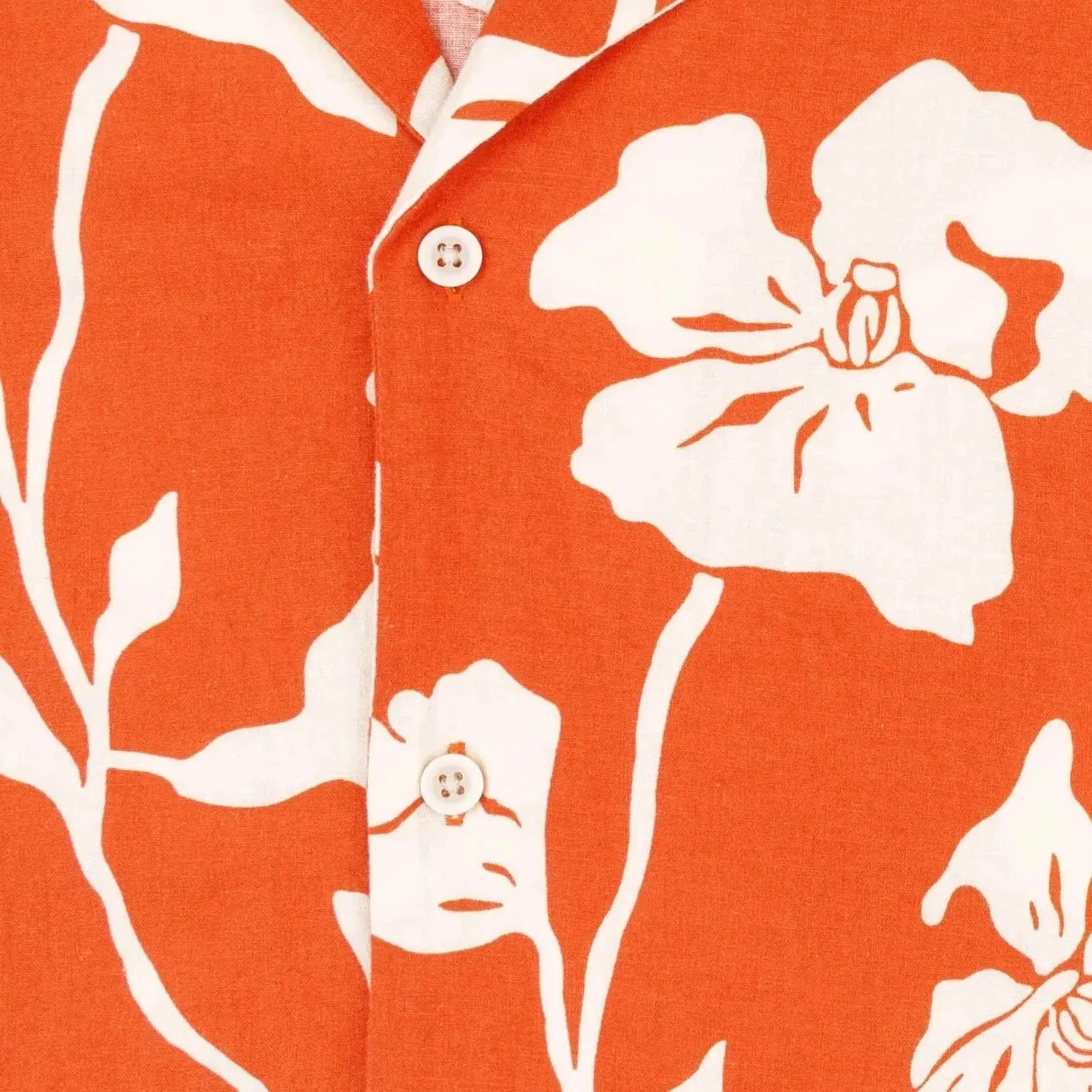 Linen Tropic Shirt (Orange)