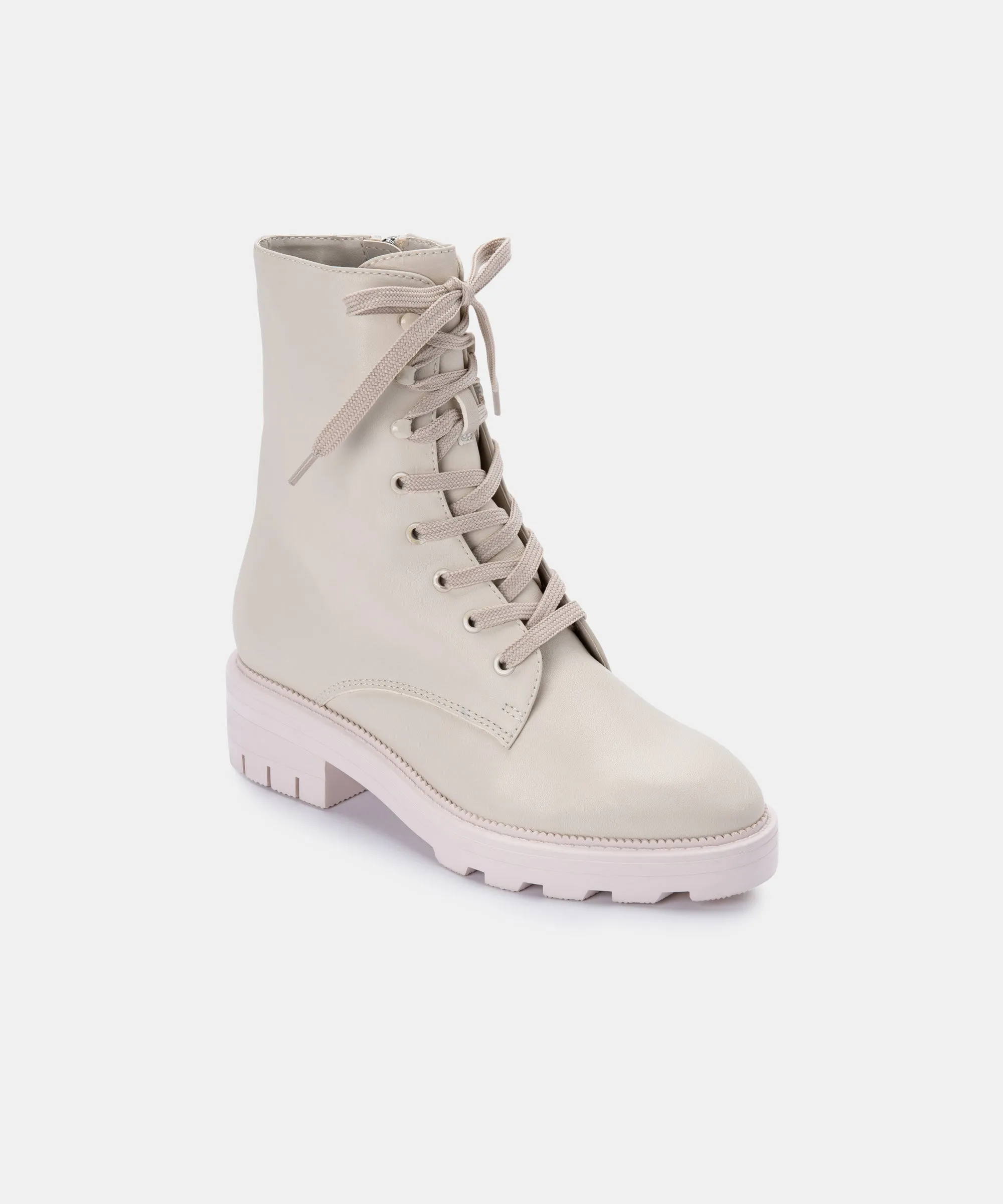 LOTTIE BOOTS IN IVORY LEATHER - re:vita