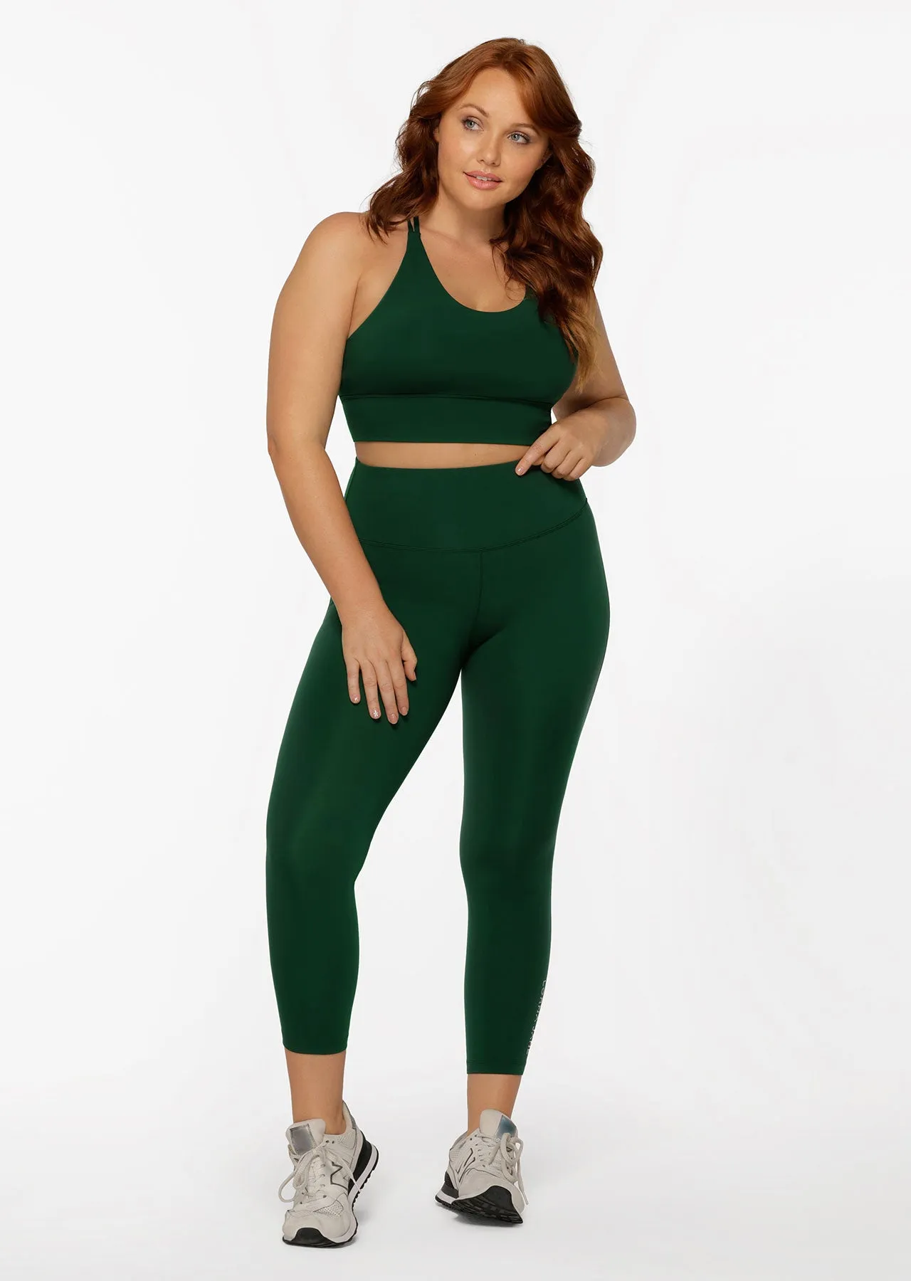 Lotus longline sports bra dark green
