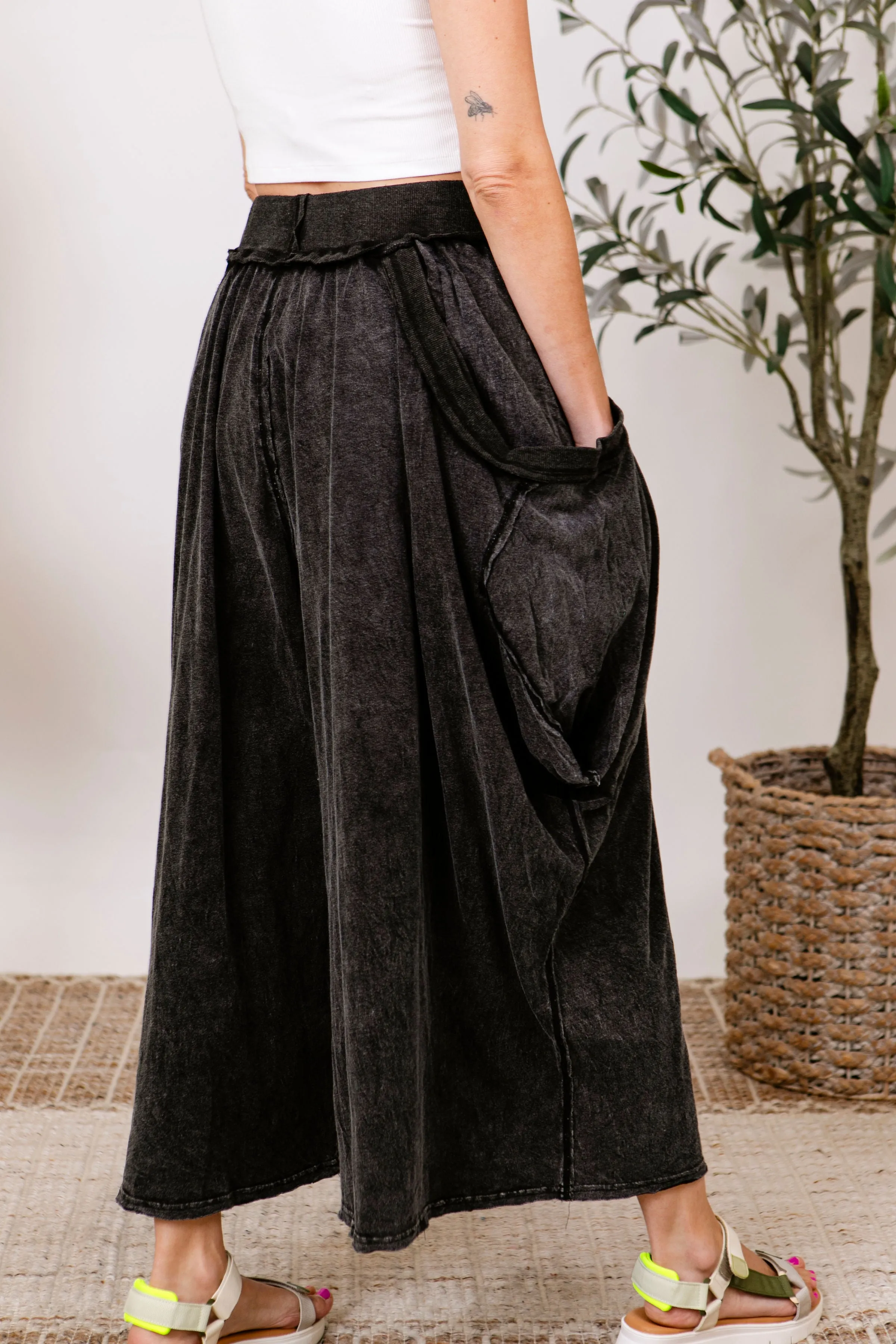Mineral Washed Jetty Harem Pants (S-L)