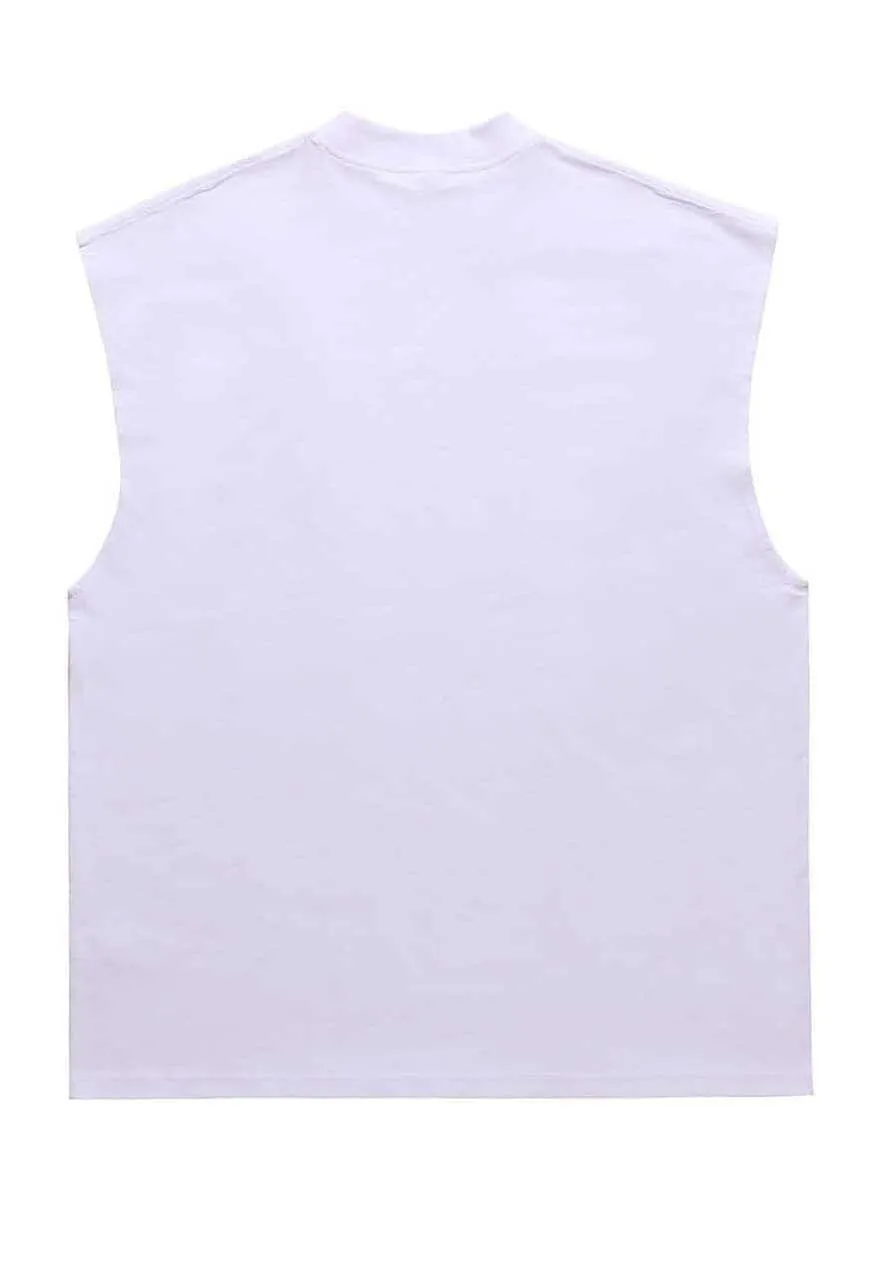 Mutant print tank top surfer vest sleeveless teddy t-shirt