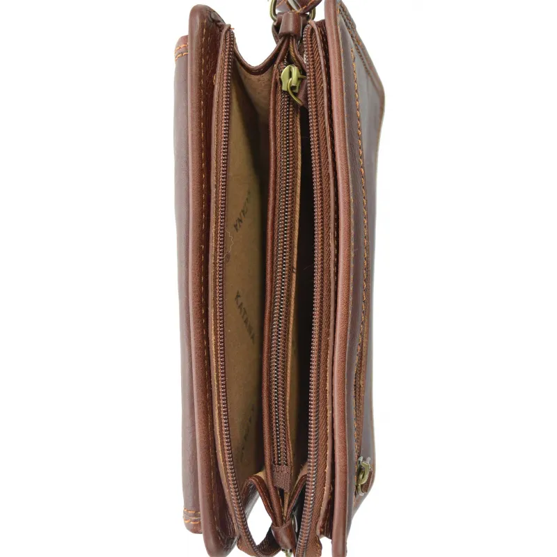 Pochette en cuir gras Homme Katana 36111
