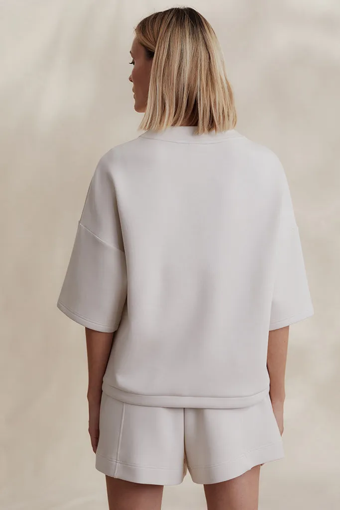 Varley - Alden Short Sleeve Sweat - Birch