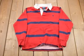 Vintage 1990s Kids Polo Ralph Lauren Button Up Shirt / 1990&#39;s Button Up / Vintage Polo / Casual Wear / Workwear / Pattern Button Up