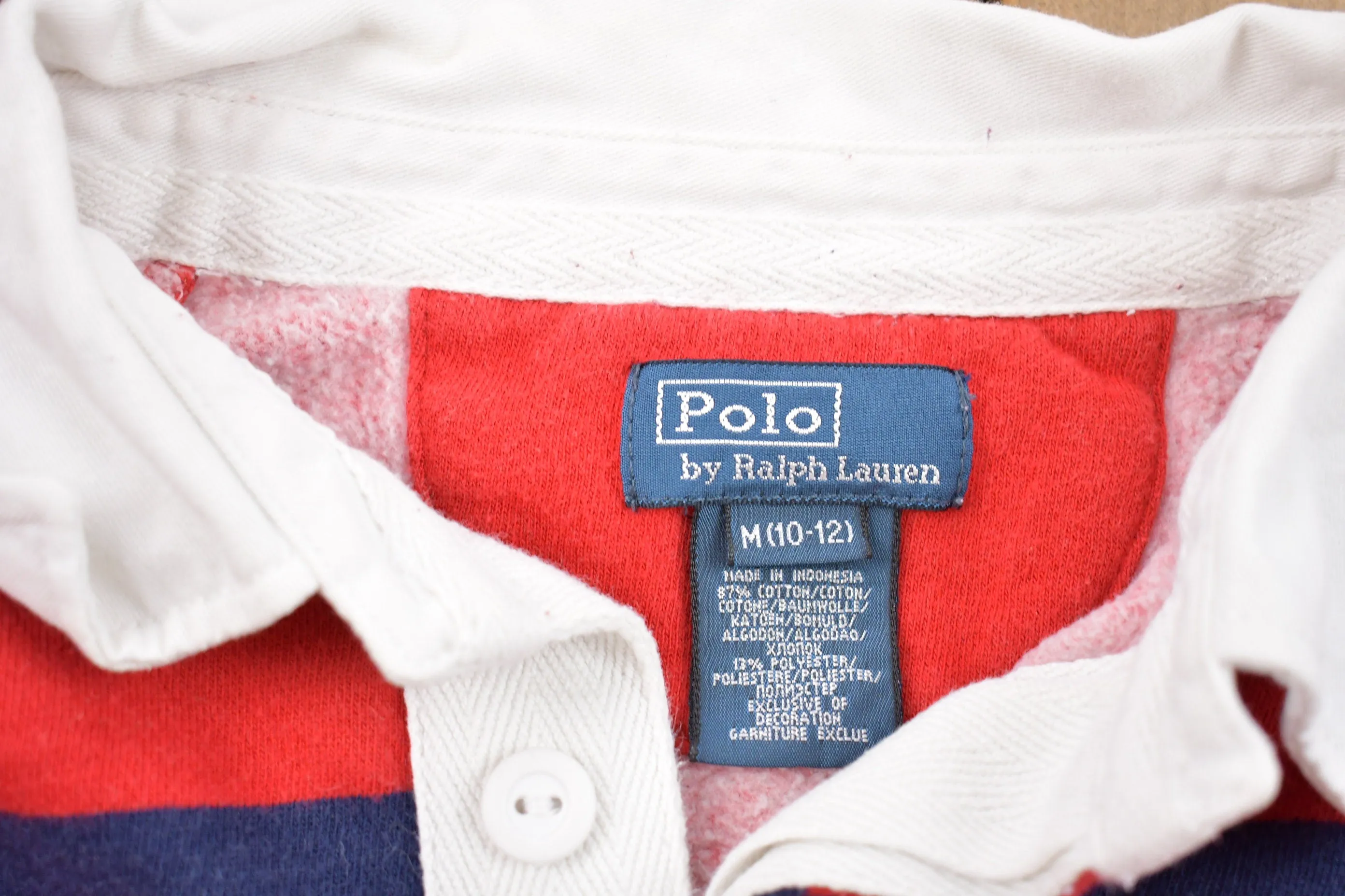 Vintage 1990s Kids Polo Ralph Lauren Button Up Shirt / 1990&#39;s Button Up / Vintage Polo / Casual Wear / Workwear / Pattern Button Up