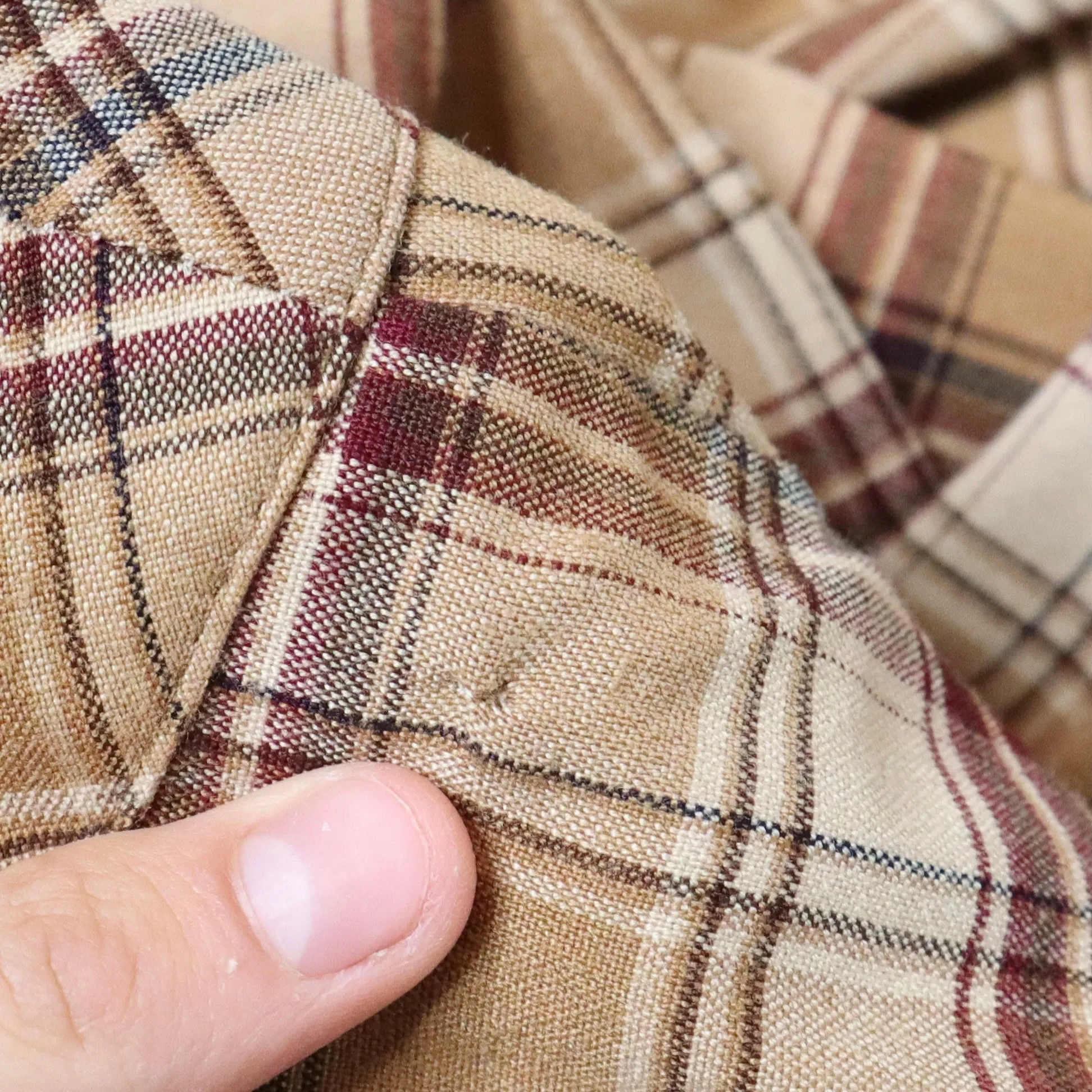 Vintage 90s Brown Plaid Flare Pants (Small)