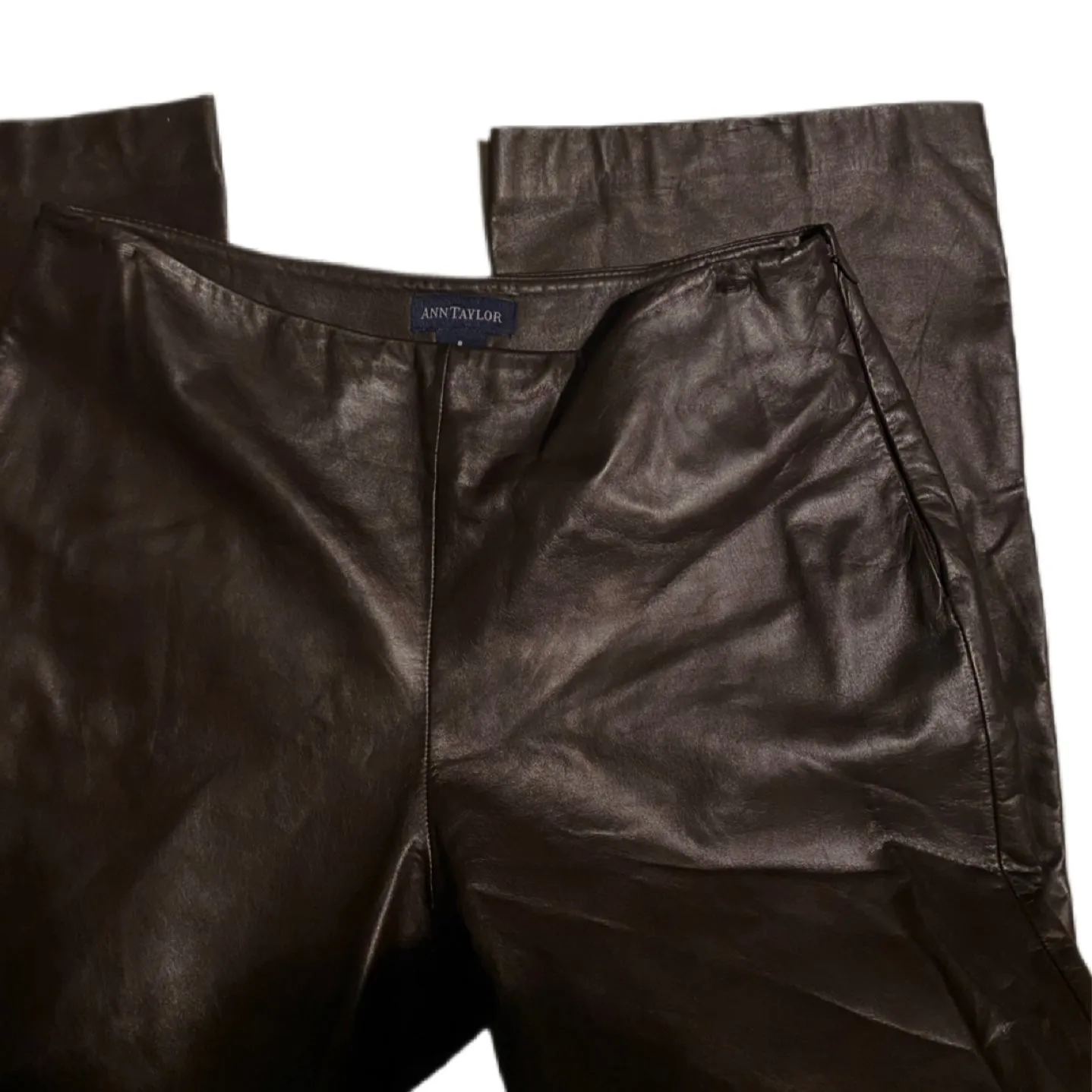 Vintage Chocolate Brown Leather Pants (M)