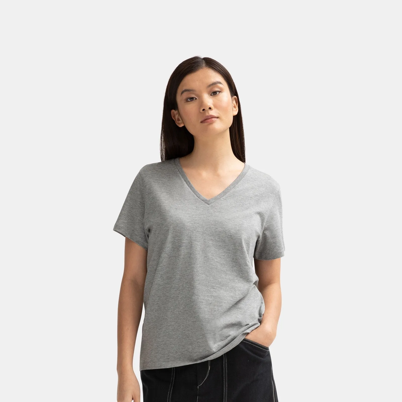 Women's V-Neck T-Shirt & No Show Sock 6-Pack