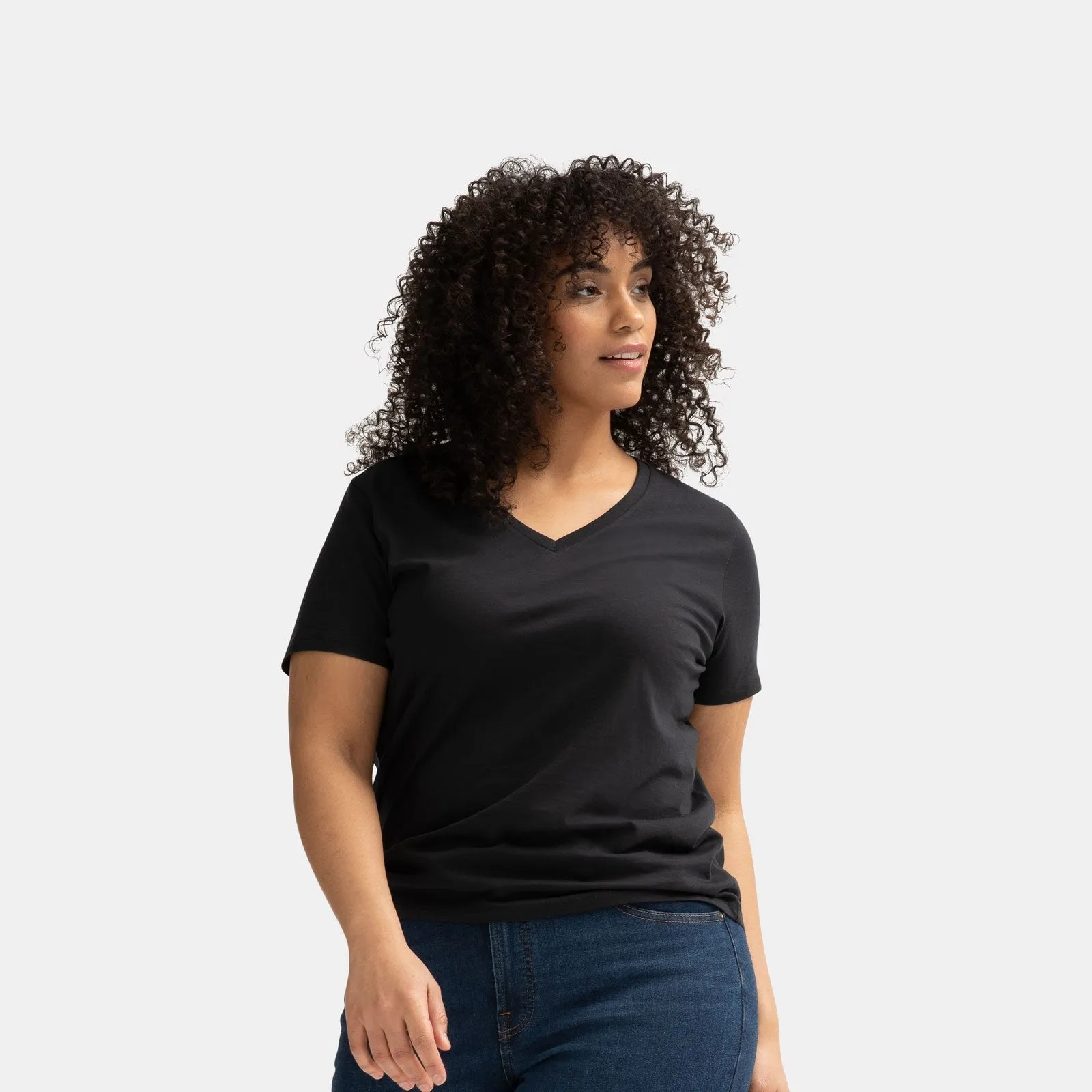 Women's V-Neck T-Shirt & No Show Sock 6-Pack