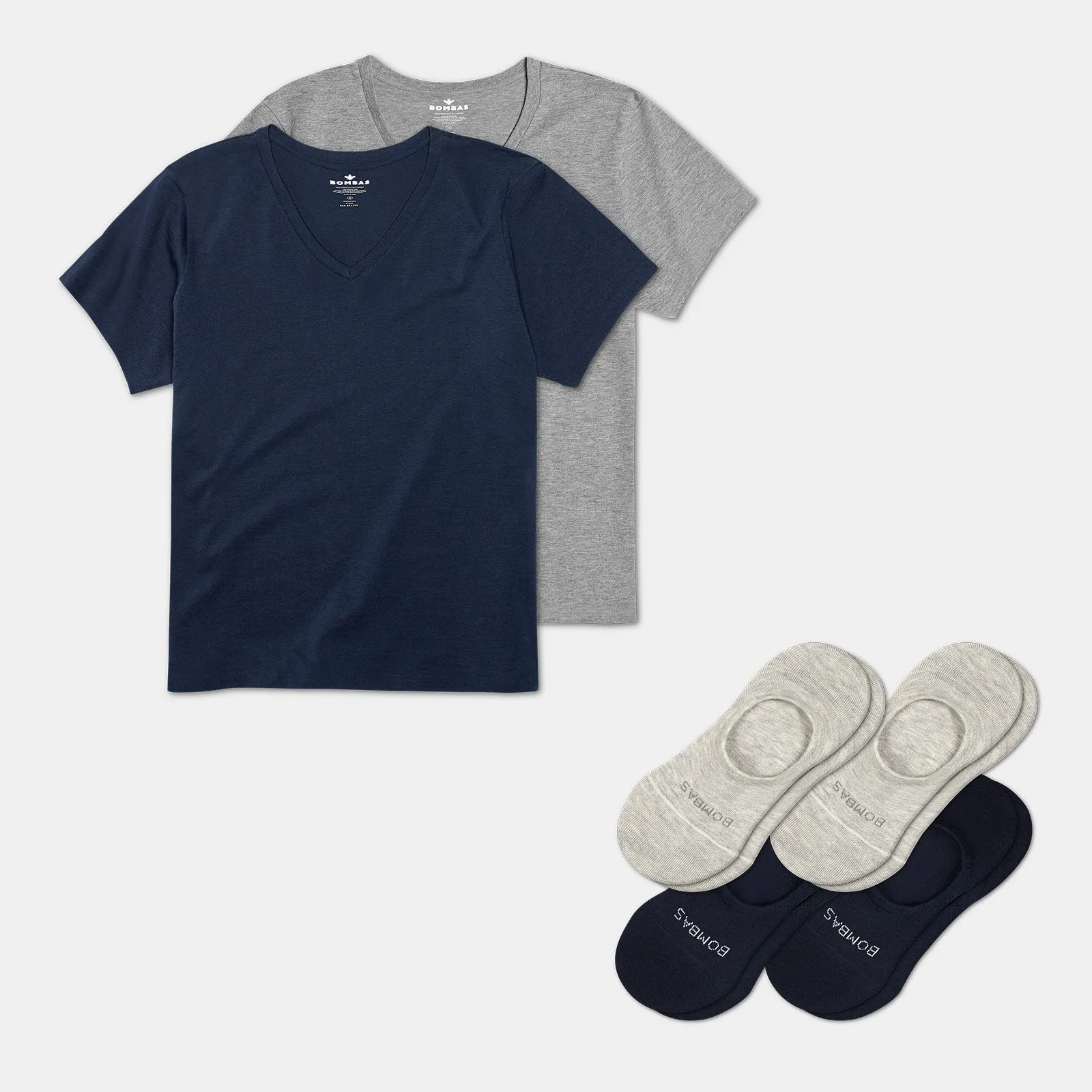 Women's V-Neck T-Shirt & No Show Sock 6-Pack