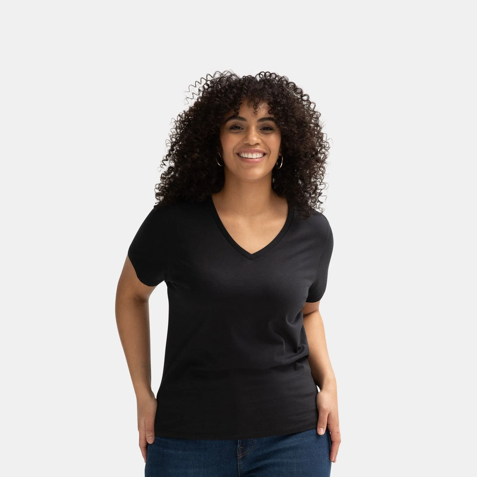Women's V-Neck T-Shirt & No Show Sock 6-Pack