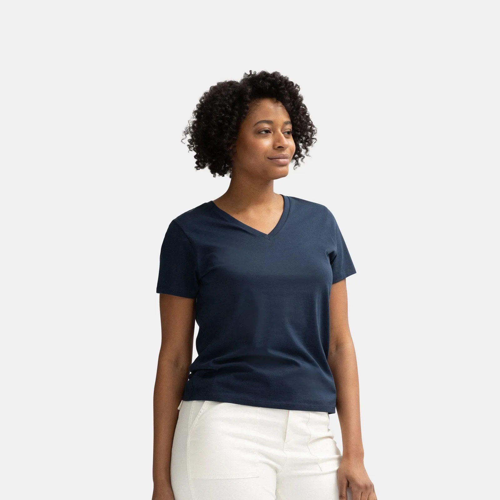 Women's V-Neck T-Shirt & No Show Sock 6-Pack