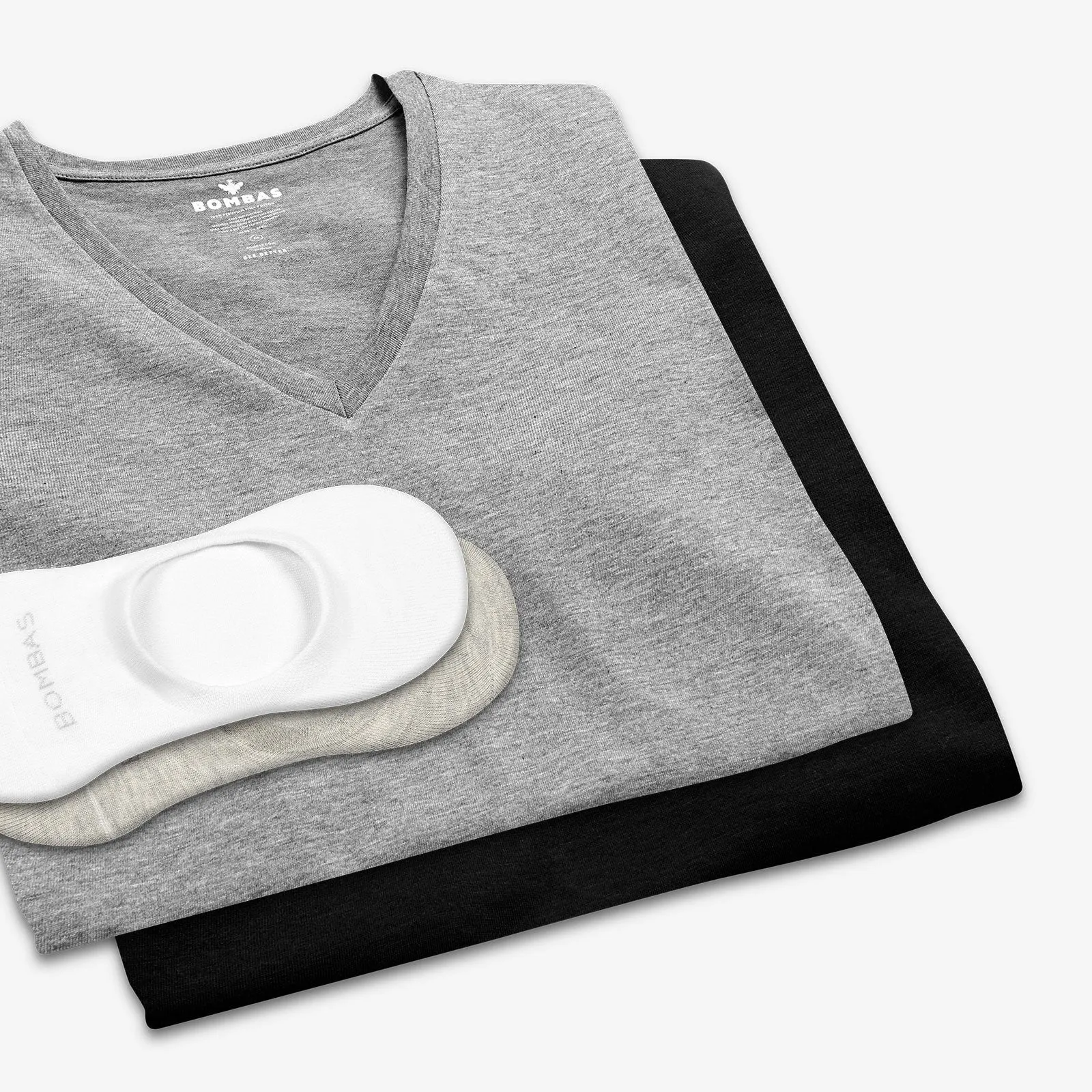 Women's V-Neck T-Shirt & No Show Sock 6-Pack
