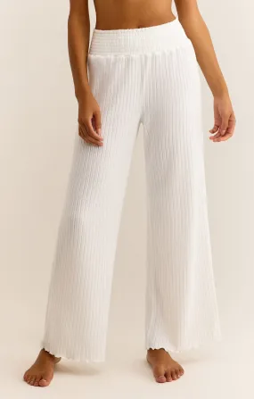 Z Supply Dawn Smocked Rib Pant - White